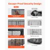 64 Inch Heavy Duty Dog Crate, Max Load Capacity 300 lbs, Indestructible Escape-Proof Dog Kennel Indoor for High Anxiety Large Breeds