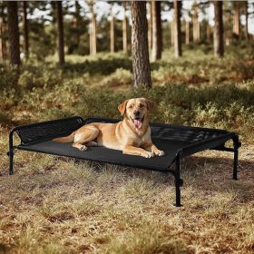 Gardner Small Dog Outdoor Waterproof Portable Breathable Mesh Pet Bed With Three-Sided Guardrail Self-pickup Orders Support FedEx, Amazon Ship, And UP (Option: BlackS)