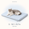 Summer Dog Bed Mat with Removable Machine-Washable Cover, Cushioned Foam Pet Mattress, Non-Slip Crate Kennel Pad for Cats, Small Medium Dogs