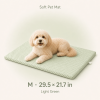 Summer Dog Bed Mat with Removable Machine-Washable Cover, Cushioned Foam Pet Mattress, Non-Slip Crate Kennel Pad for Cats, Small Medium Dogs
