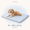 Summer Dog Bed Mat with Removable Machine-Washable Cover, Cushioned Foam Pet Mattress, Non-Slip Crate Kennel Pad for Cats, Small Medium Dogs