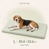 Summer Dog Bed Mat with Removable Machine-Washable Cover, Cushioned Foam Pet Mattress, Non-Slip Crate Kennel Pad for Cats, Small Medium Dogs
