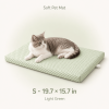Summer Dog Bed Mat with Removable Machine-Washable Cover, Cushioned Foam Pet Mattress, Non-Slip Crate Kennel Pad for Cats, Small Medium Dogs