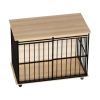 Dog crate furniture, large-sized dog crate suitable for medium to large dogs, wooden dog kennel furniture
