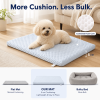 Summer Dog Bed Mat with Removable Machine-Washable Cover, Cushioned Foam Pet Mattress, Non-Slip Crate Kennel Pad for Cats, Small Medium Dogs